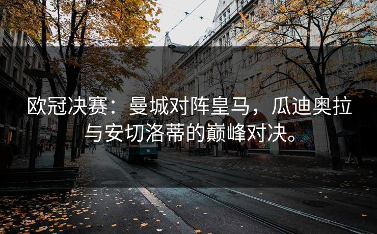 欧冠决赛：曼城对阵皇马，瓜迪奥拉与安切洛蒂的巅峰对决。