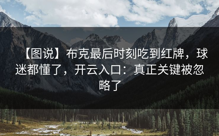 【图说】布克最后时刻吃到红牌，球迷都懂了，开云入口：真正关键被忽略了